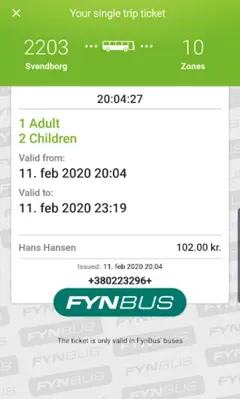 FynBus mobile tickets android App screenshot 0