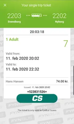 FynBus mobile tickets android App screenshot 1